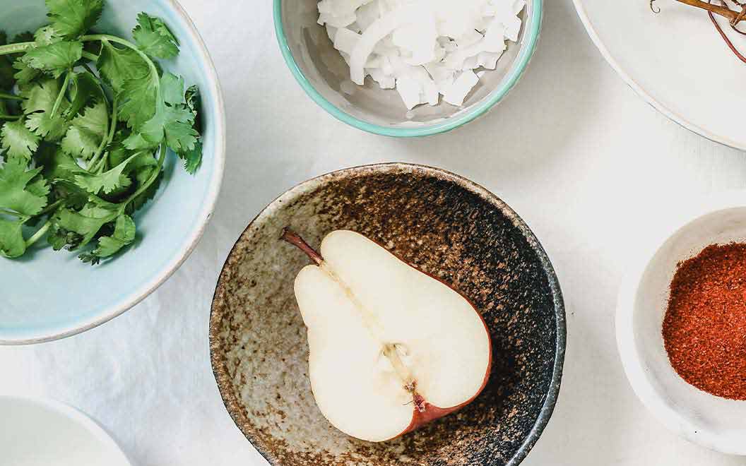 Fruits and Seeds with Spice Bowls Fruits and Seeds with Spice Bowls